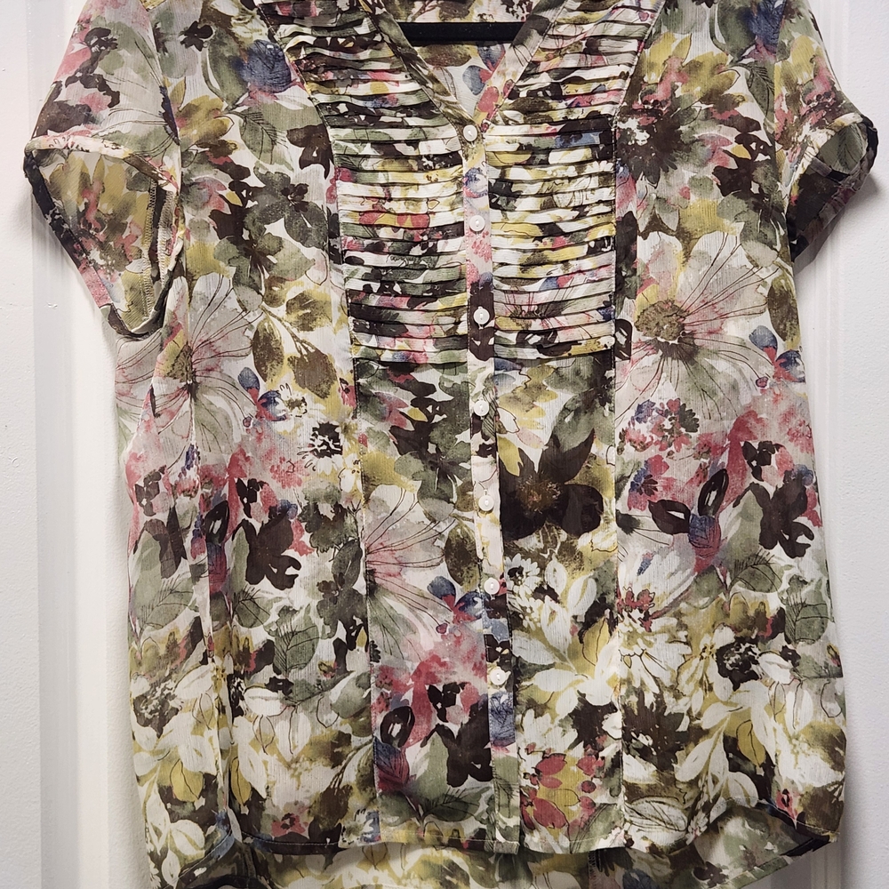 Liz Claiborne Multicolor Floral Blouse